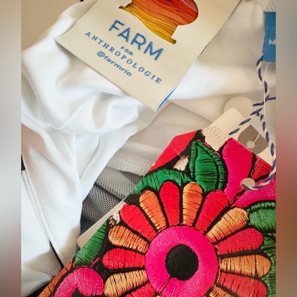 Farm Rio Long Sleeve Printed Slim Mesh Dress - Picture 12 of 12